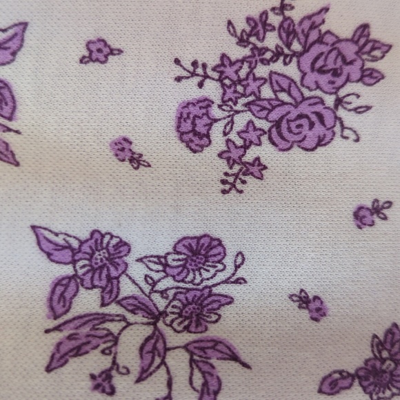 Lati Fashions Floral Piping Two Piece Pajama Set XXL Purple - Picture 6 of 16